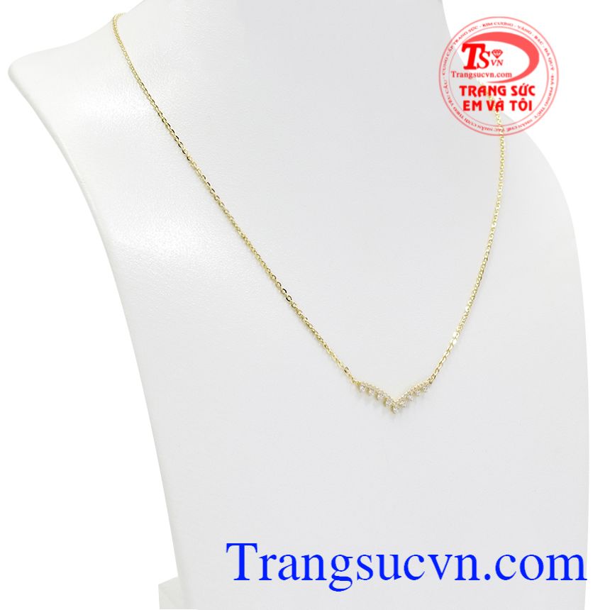 Dây chuyền cô nàng thanh lịch, Dây chuyền vàng tây, Dây chuyền nữ thời trang Dây chuyền cô nàng thanh lịch, Dây chuyền vàng tây, Dây chuyền nữ thời trang