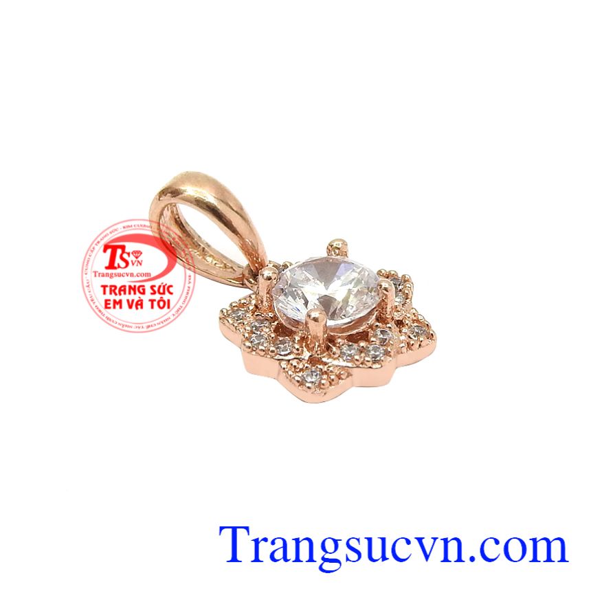 Mặt dây vàng hồng trang nhã, Mặt dây nữ vàng, Mặt dây chuyền thời trang