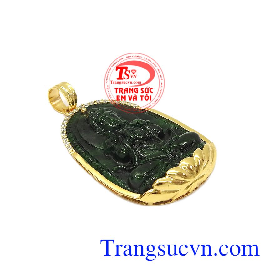 Mặt phật jadeite tuổi mùi-tuổi thân, mặt phật bọc vàng Mặt phật jadeite tuổi mùi-tuổi thân, mặt phật bọc vàng