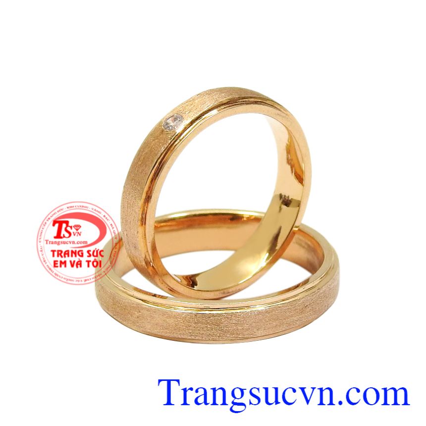 Nhẫn cưới vàng hồng mặn nồng, Nhẫn cưới cao cấp, Nhẫn cưới vàng sang trọng Nhẫn cưới vàng hồng mặn nồng, Nhẫn cưới cao cấp, Nhẫn cưới vàng sang trọng