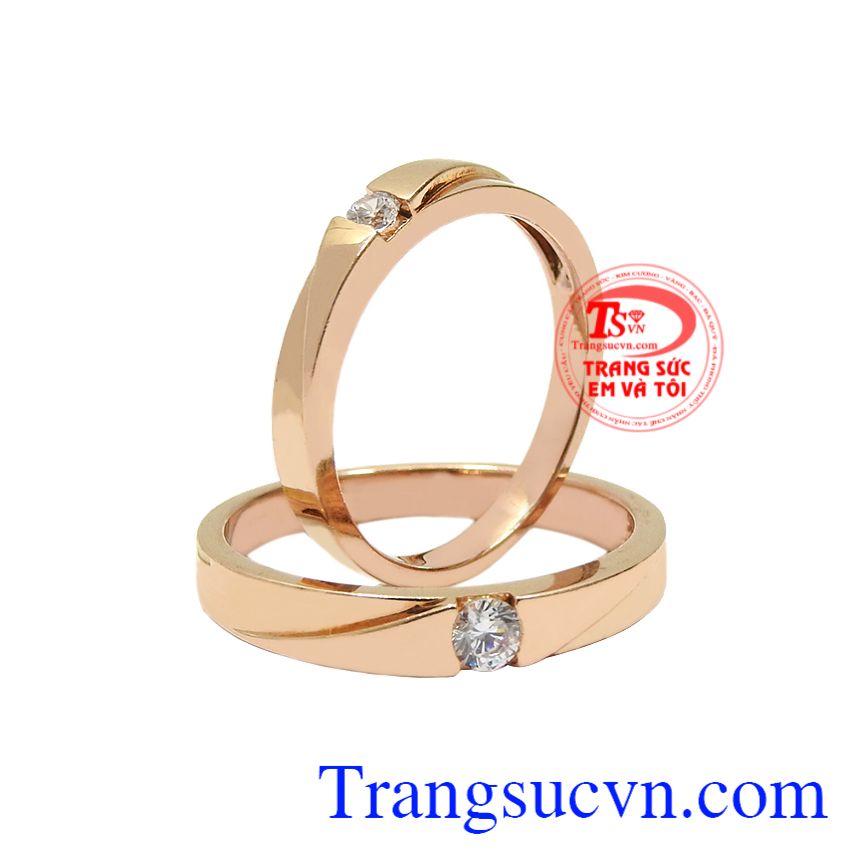 Nhẫn cưới vàng hồng tình yêu, Nhẫn cưới cao cấp, Nhẫn cưới vàng sang trọng Nhẫn cưới vàng hồng tình yêu, Nhẫn cưới cao cấp, Nhẫn cưới vàng sang trọng