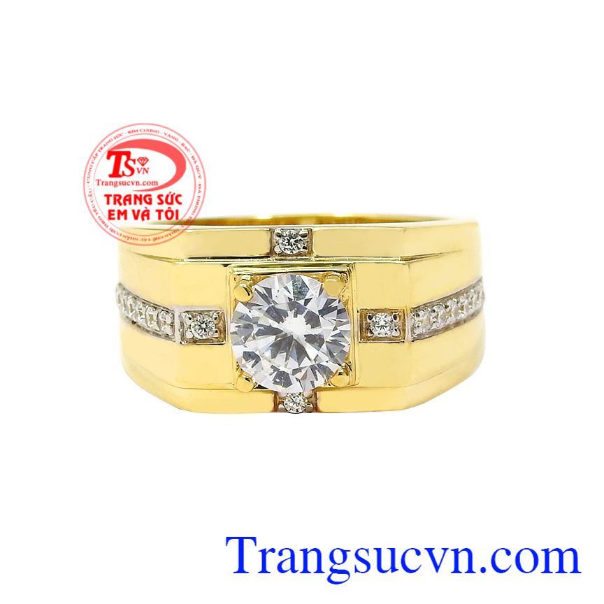 Nhẫn nam phong độ v&agrave;ng t&acirc;y, Nhẫn nam sang trọng, Nhẫn nam v&agrave;ng cao cấp