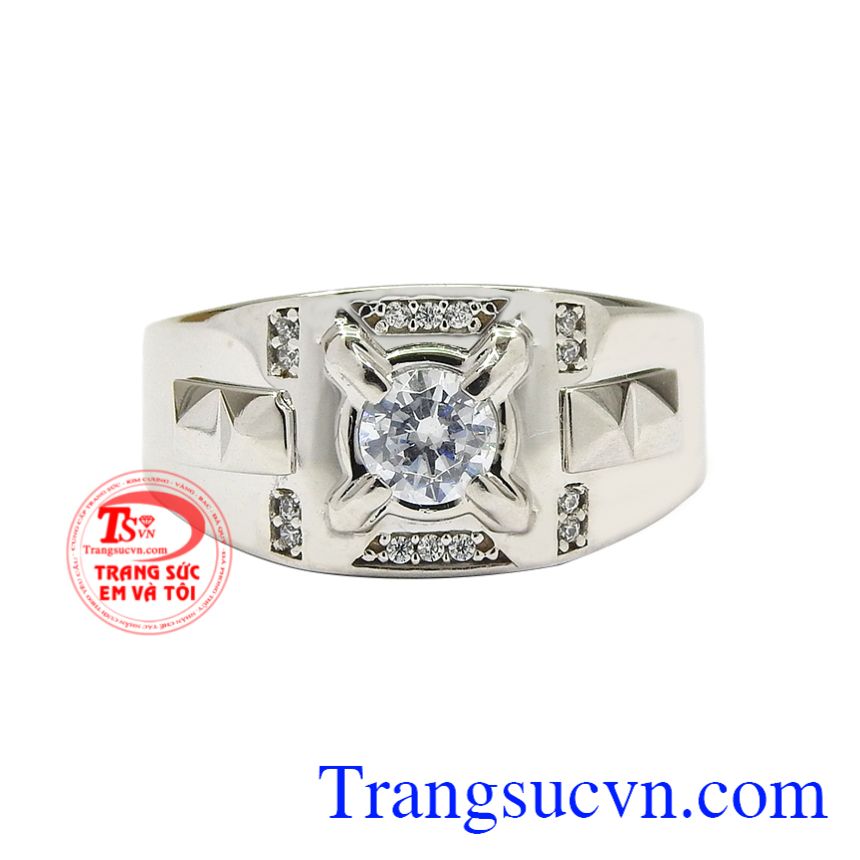 Nhẫn nam vàng trắng hào hoa, Nhẫn nam vàng tây, Nhẫn nam vàng thời trang Nhẫn nam vàng trắng hào hoa, Nhẫn nam vàng tây, Nhẫn nam vàng thời trang