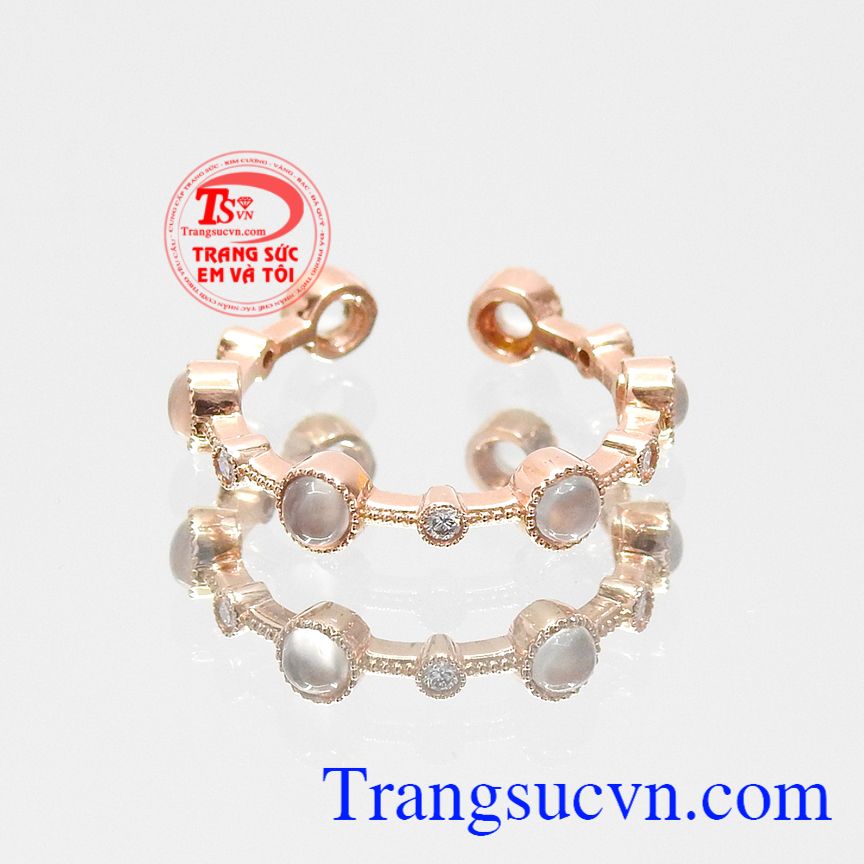 Nhẫn nữ đá mặt trăng ấn tượng, Nhẫn vàng tây nữ, Nhẫn nữ vàng thời trang Nhẫn nữ đá mặt trăng ấn tượng, Nhẫn vàng tây nữ, Nhẫn nữ vàng thời trang