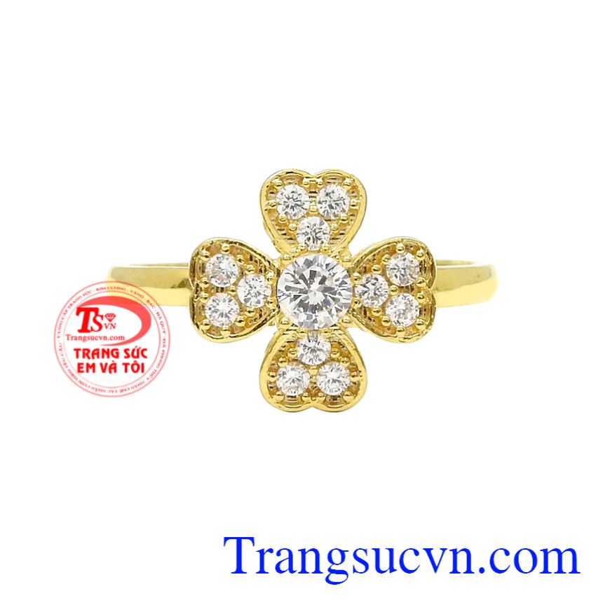 Nhẫn nữ vàng màu may mắn, Nhẫn vàng tây nữ, Nhẫn vàng tây thời trang Nhẫn nữ vàng màu may mắn, Nhẫn vàng tây nữ, Nhẫn vàng tây thời trang