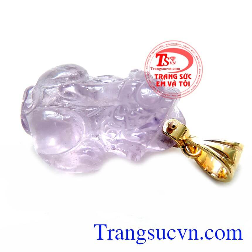 Mặt Tỳ Hưu Thạch Anh Tím Phong Thủy, Mặt dây chuyền tỳ hưu móc vàng, Mặt tỳ hưu phong thủy