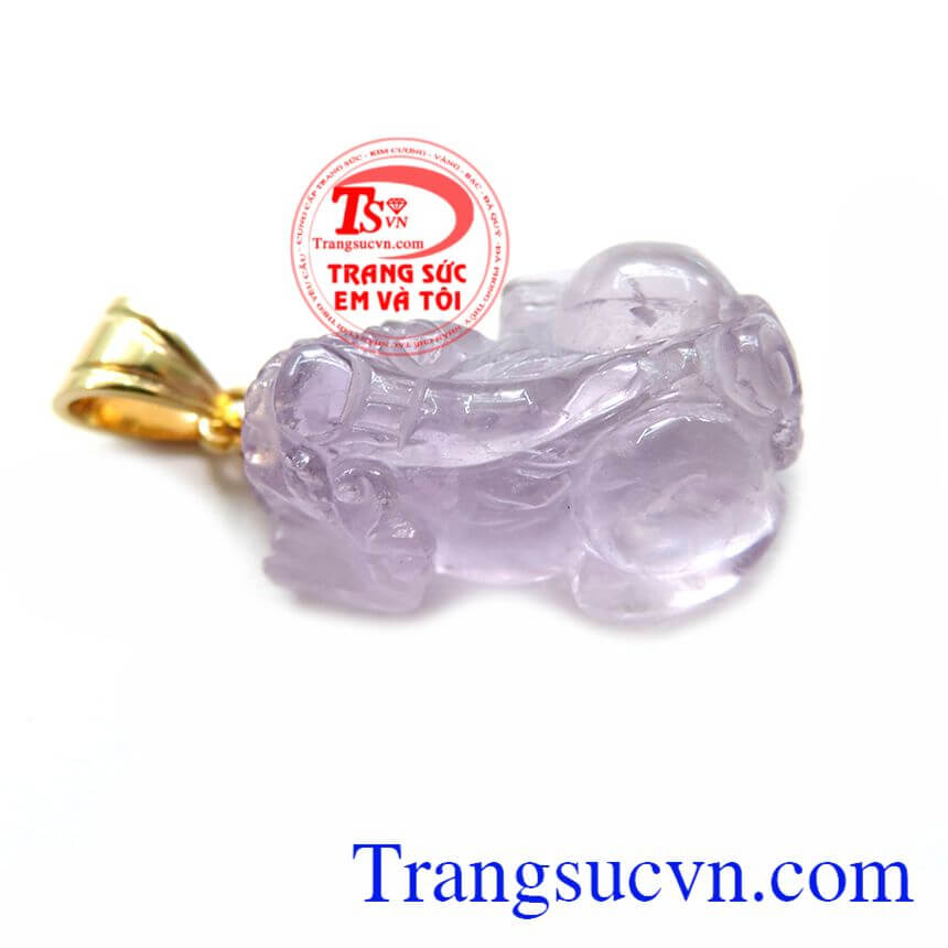 Mặt Tỳ Hưu Thạch Anh Tím Phong Thủy, Mặt dây chuyền tỳ hưu móc vàng, Mặt tỳ hưu phong thủy