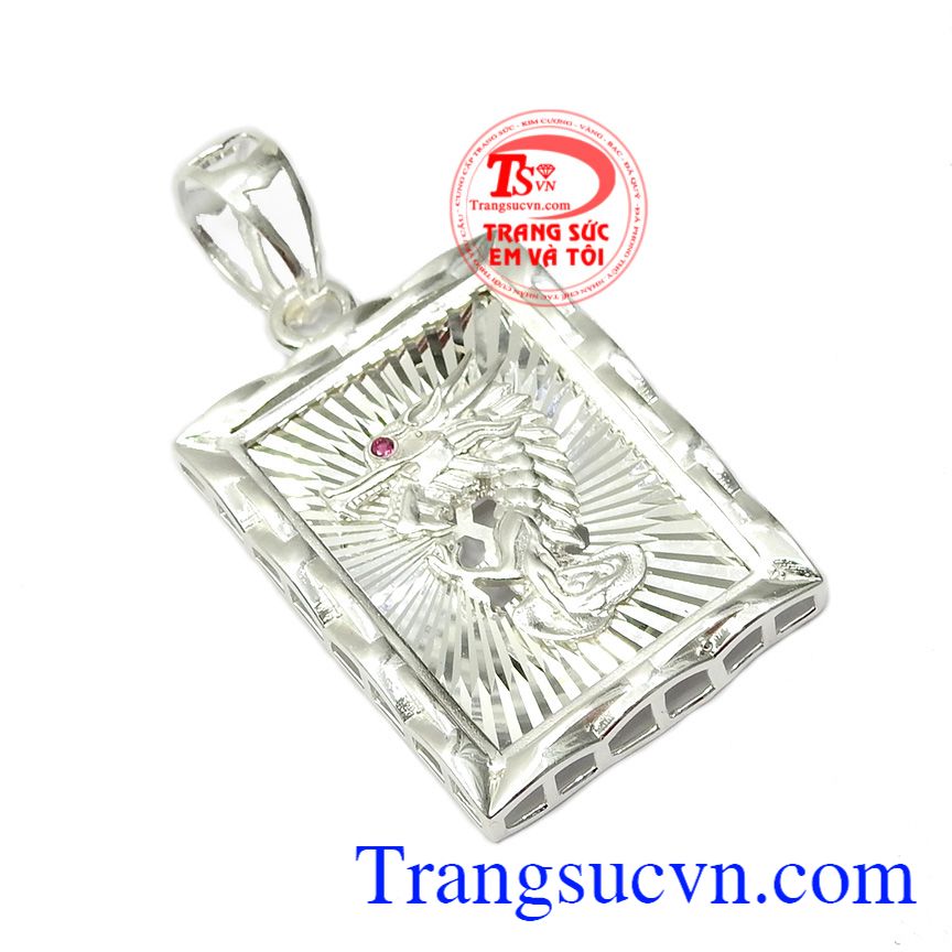 Mặt bạc nam rồng uy quyền, Mặt dây bạc nam, Mặt dây chuyền bạc thời trang Mặt bạc nam rồng uy quyền, Mặt dây bạc nam, Mặt dây chuyền bạc thời trang