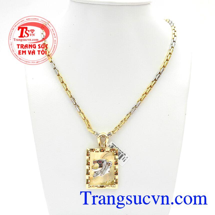 Bộ trang sức v&agrave;ng nam, Bộ D&acirc;y Chuyền Nam Mặt B&aacute;o, Bộ d&acirc;y chuyền nam sang trọng.