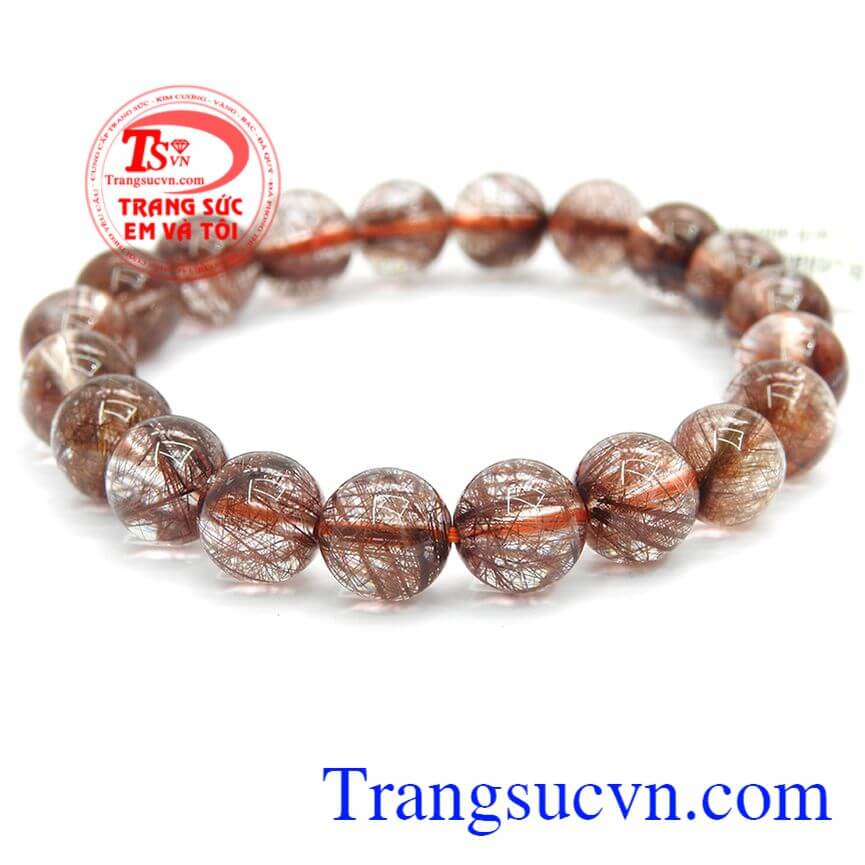 V&ograve;ng tay thạch anh t&oacute;c n&acirc;u, Chuỗi thạch anh t&oacute;c &aacute;nh n&acirc;u, V&ograve;ng tay thạch anh may mắn.	