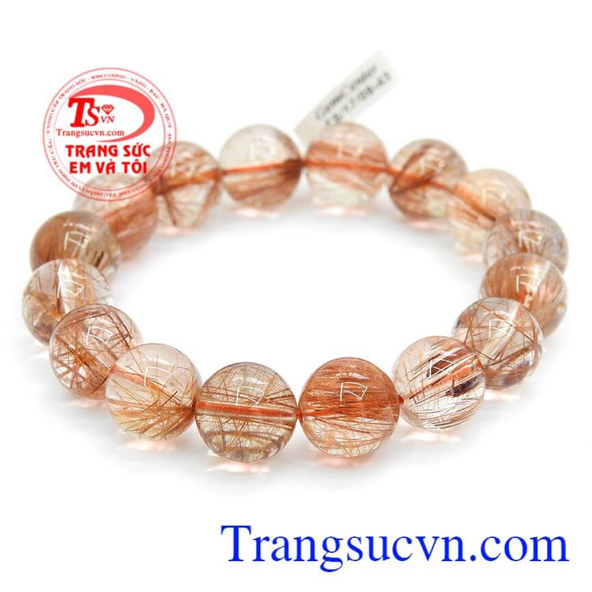 Vòng tay thạch anh tóc, Chuỗi thạch anh tóc mây, Vòng tay thạch anh may mắn.