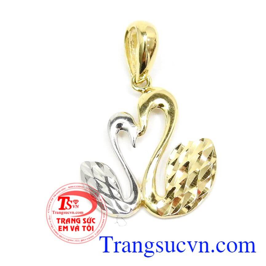 Mặt dây chuyền thiên nga đôi, Mặt dây chuyền xinh xắn, Mặt dây chuyền đẹp.