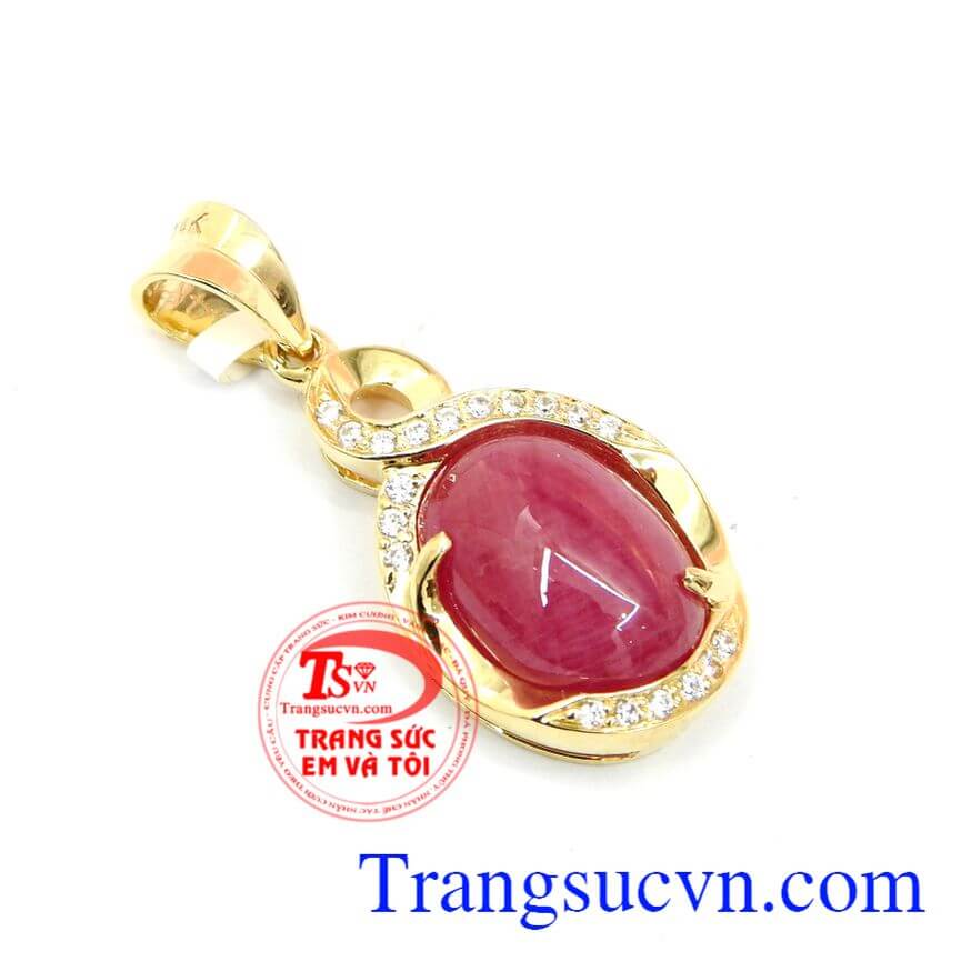 Mặt dây chuyền vàng ruby, Mặt dây chuyền nữ sang trọng, Mặt dây chuyền đẹp.