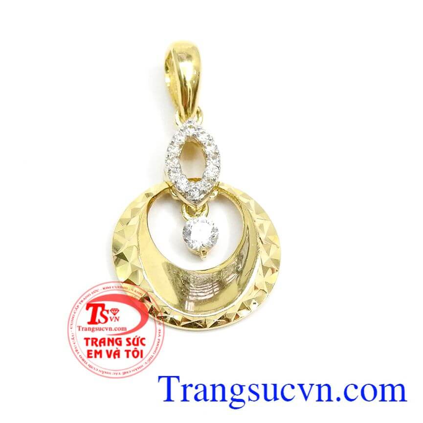Mặt dây vàng đính đá nhập khẩu, Mặt dây chuyền đẹp, Mặt dây xinh xắn.