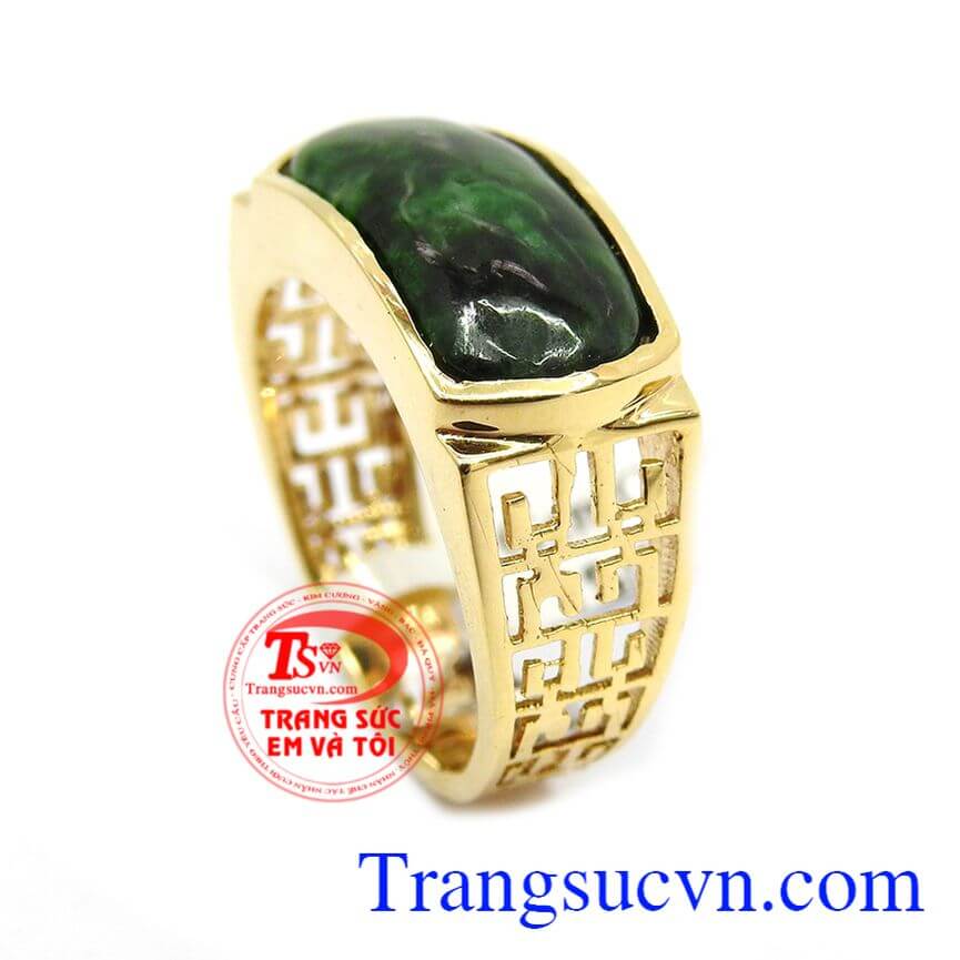 Nhẫn nam ngọc phỉ thúy sang trọng, Nhẫn nam đẹp, nhẫn nam đá quý