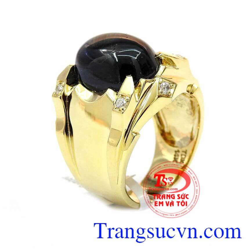 Nhẫn nam Sapphire thi&ecirc;n nhi&ecirc;n, Nhẫn nam đẹp, Nhẫn nam  sang trọng
