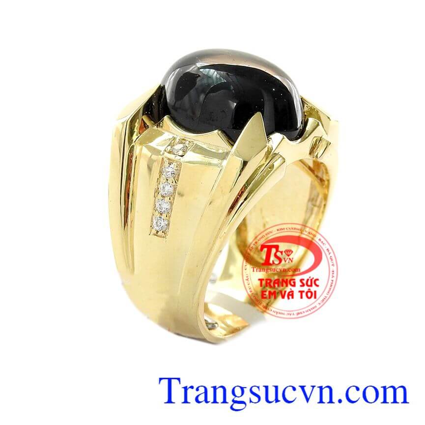 Nhẫn nam Sapphire cao cấp, Nhẫn nam đẹp, Nhẫn nam Sapphire thi&ecirc;n nhi&ecirc;n