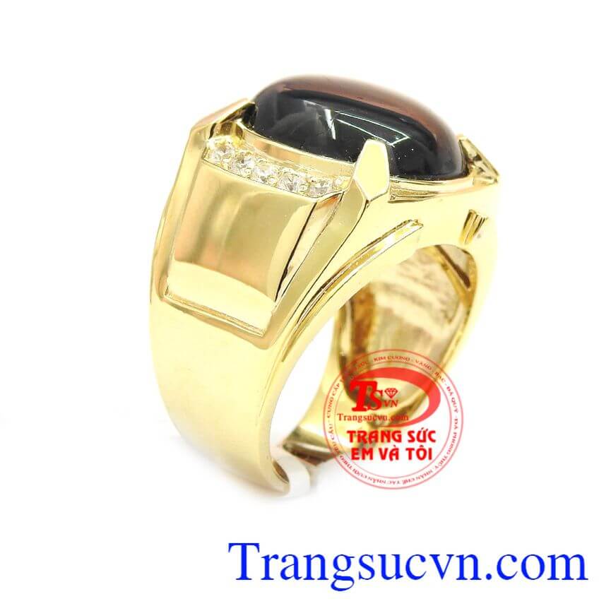 Nhẫn nam Sapphire cao cấp, Nhẫn nam sang trọng, Nhẫn nam Sapphire thi&ecirc;n nhi&ecirc;n.