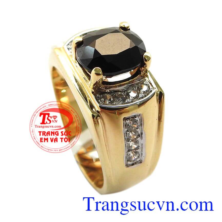 Nhẫn nam sapphire gi&aacute; rẻ, Nhẫn nam sang trọng, Nhẫn nam đ&aacute; Sapphire thi&ecirc;n nhi&ecirc;n.	