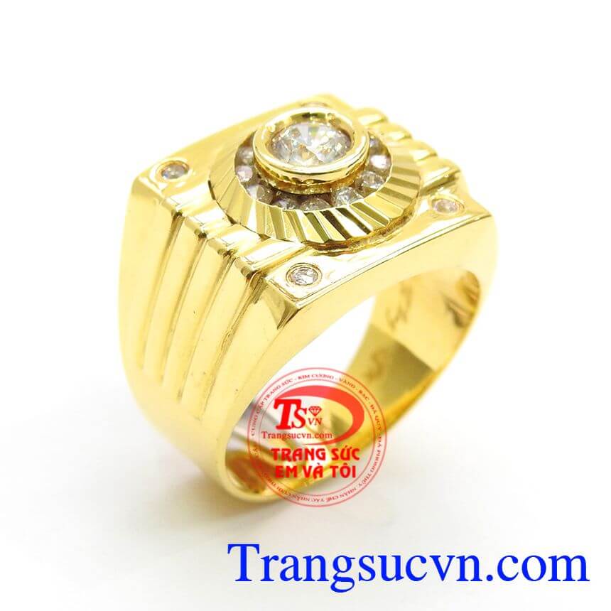 Nhẫn nam v&agrave;ng t&acirc;y, Nhẫn nam sang trọng, Nhẫn Nam V&agrave;ng Độc Đ&aacute;o.