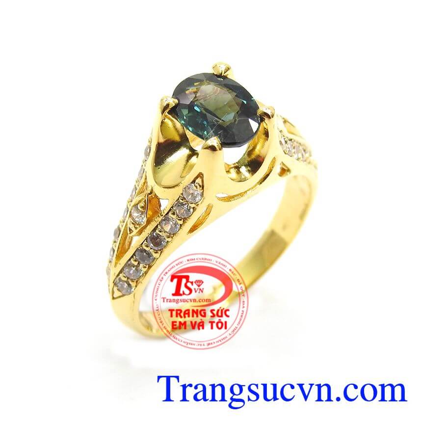 Nhẫn nữ Saphire sang trong, Nhẫn Nữ Sapphire Thi&ecirc;n Nhi&ecirc;n Tinh Xảo, Nhẫn nữ sang trọng.
