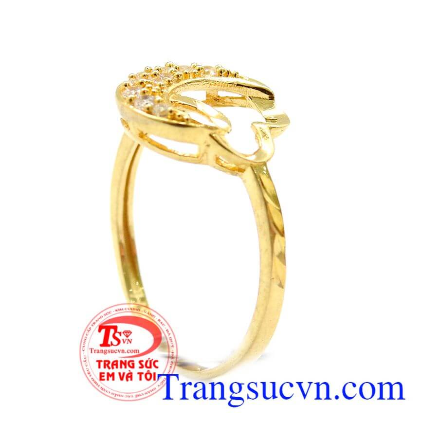Nhẫn trái tim xinh xắn, Nhẫn nữ vàng, nhẫn nữ thời trang
