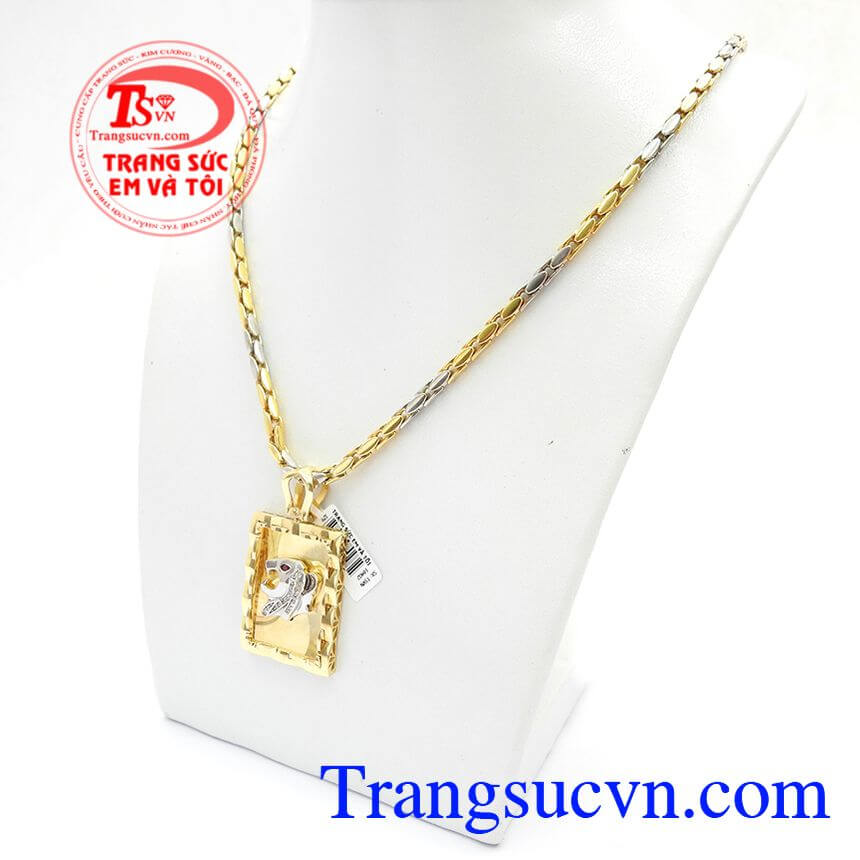 Bộ trang sức v&agrave;ng nam, Bộ D&acirc;y Chuyền Nam Mặt B&aacute;o, Bộ d&acirc;y chuyền nam sang trọng.