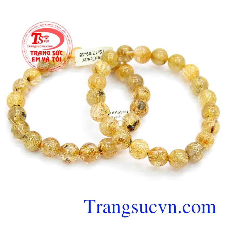 V&ograve;ng tay thạch anh t&oacute;c v&agrave;ng, Chuỗi thạch anh t&oacute;c &aacute;nh v&agrave;ng, V&ograve;ng tay  thạch anh phong thủy,