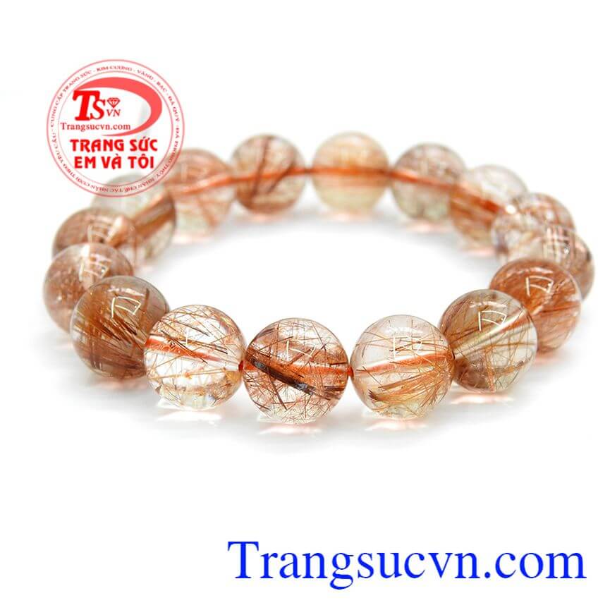 Vòng tay thạch anh tóc, Chuỗi thạch anh tóc mây, Vòng tay thạch anh may mắn.