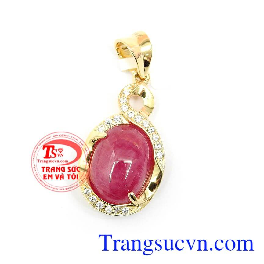 Mặt dây chuyền vàng ruby, Mặt dây chuyền nữ sang trọng, Mặt dây chuyền đẹp.