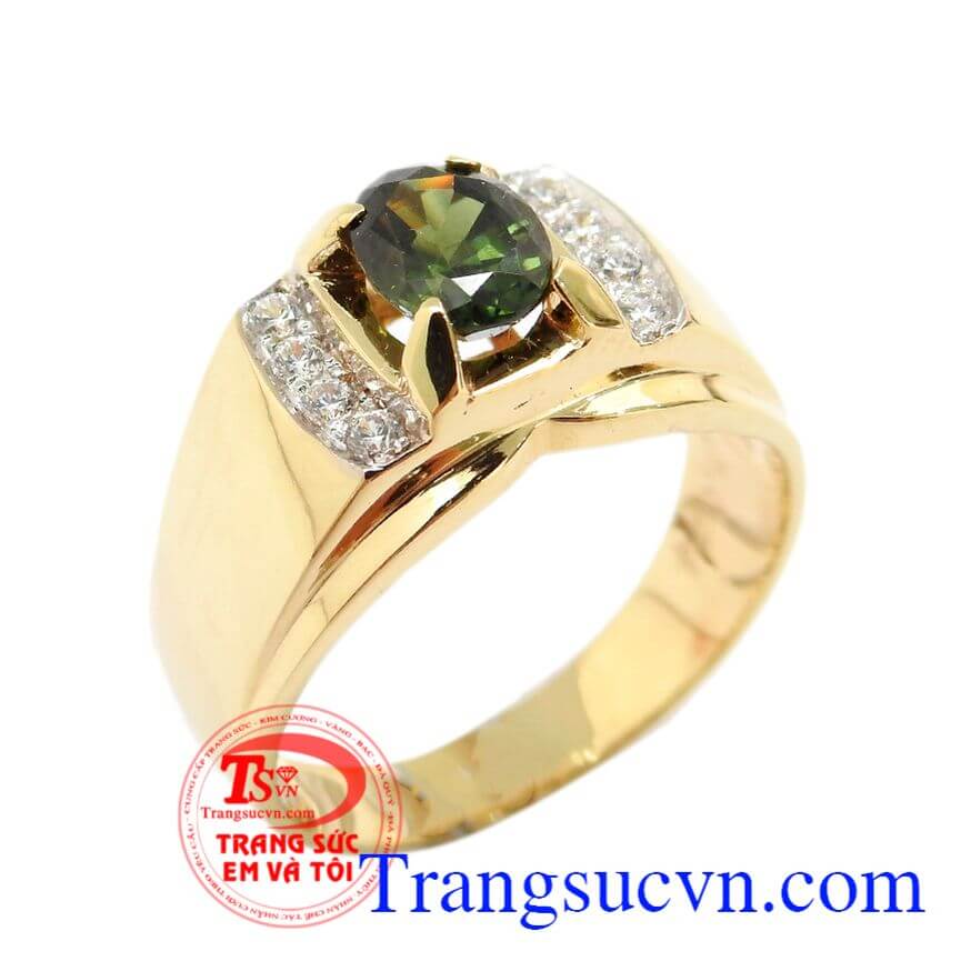 Nhẫn Đá Sapphire Nam Tính, Nhẫn nam Sapphire, nhẫn nam 14k đá quý