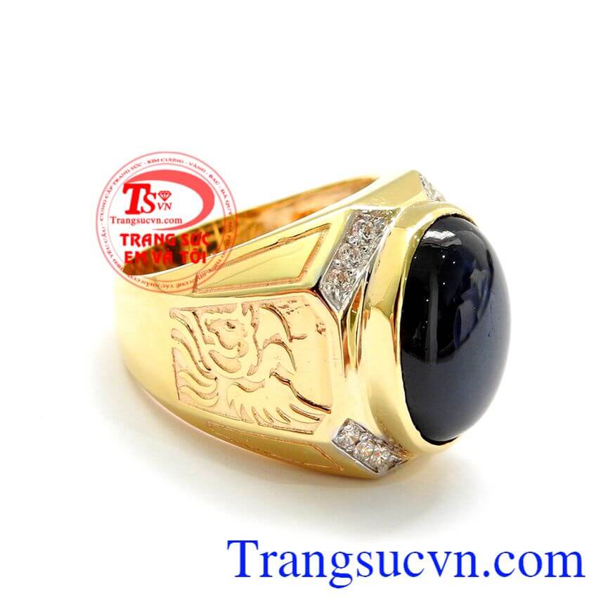Nhẫn nam sapphia sao thiên nhiên, Nhẫn nam đẹp, nhẫn nam đá quý đẳng cấp
