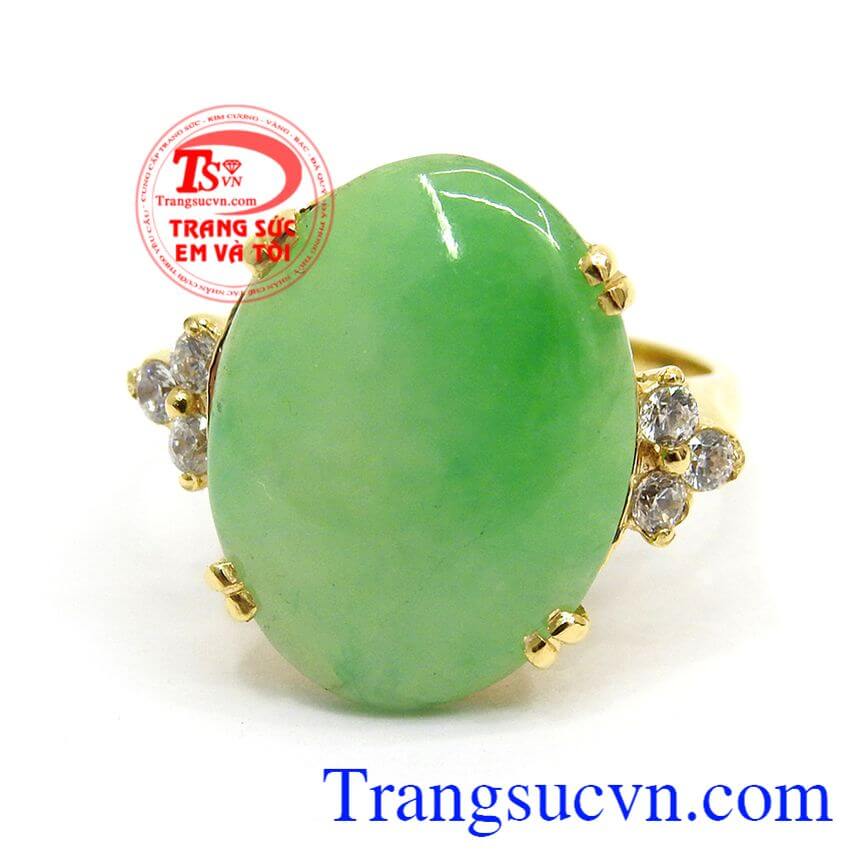 Nhẫn ngọc phỉ thúy thiên nhiên đẹp, Nhẫn Nữ Vàng Jadeite, nhẫn nữ đẹp