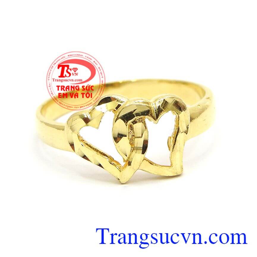 Chiếc nhẫn quà tặng tình yêu, nhẫn nữ vàng đảm bảo, Nhẫn nữ xinh xắn được các bạn giới trẻ ưu thích.
