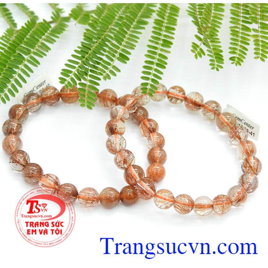 Chuỗi thạch anh t&oacute;c đẹp, Chuỗi thạch anh t&oacute;c &aacute;nh đỏ, V&ograve;ng tay thạch anh đẹp.