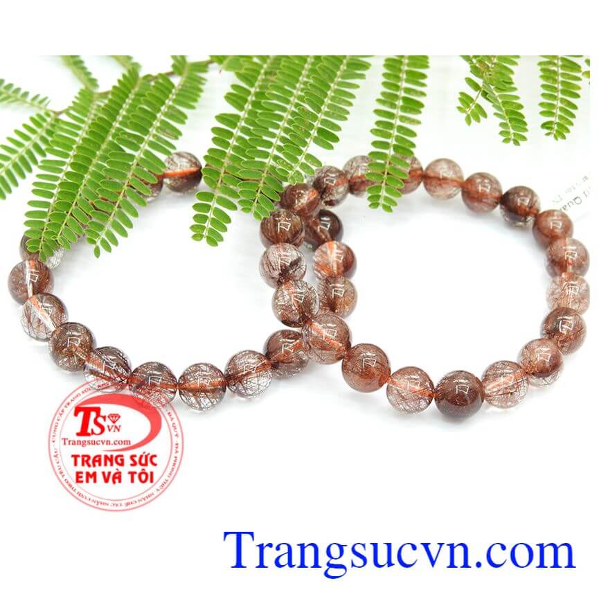 V&ograve;ng tay thạch anh t&oacute;c n&acirc;u, Chuỗi thạch anh t&oacute;c &aacute;nh n&acirc;u, V&ograve;ng tay thạch anh may mắn.	