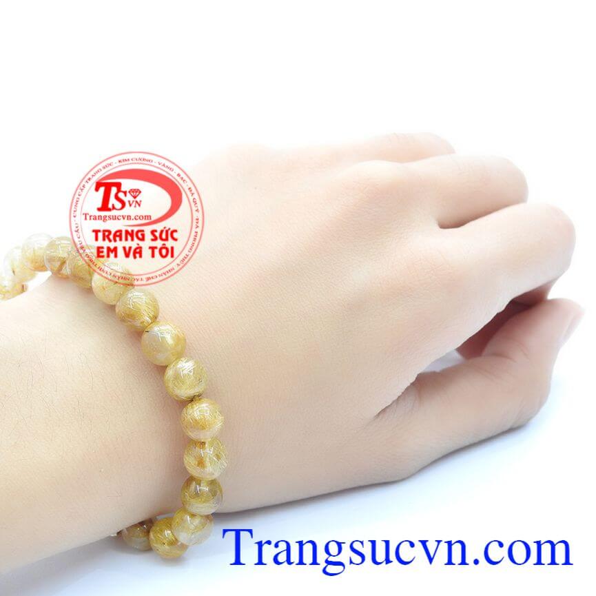 Chuỗi v&ograve;ng tay thạch anh, Chuỗi thạch anh t&oacute;c v&agrave;ng phong thủy, V&ograve;ng tay thạch anh may mắn.