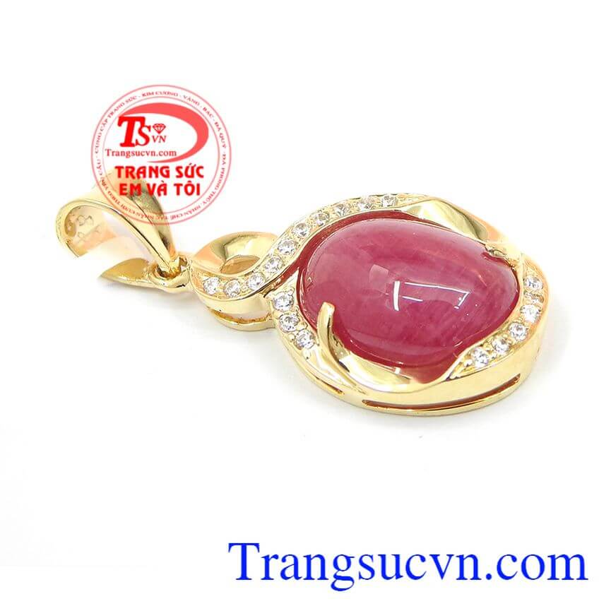 Mặt dây chuyền vàng ruby, Mặt dây chuyền nữ sang trọng, Mặt dây chuyền đẹp.