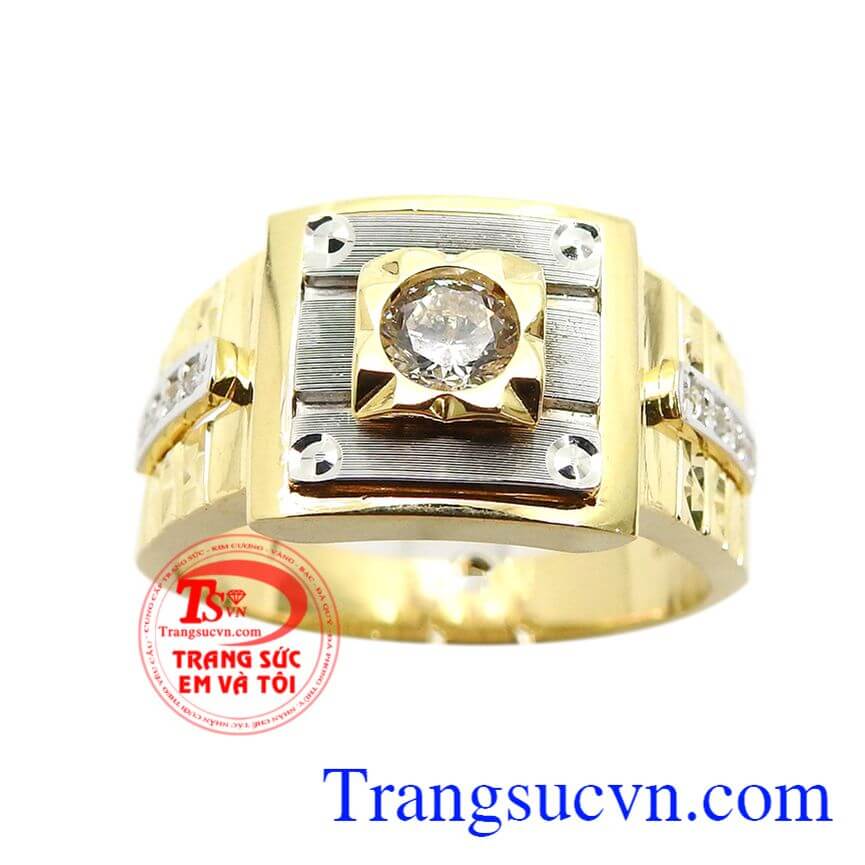 Nhẫn nam quyền lực, Nhẫn nam đẹp, nhẫn nam vàng 10k Korea