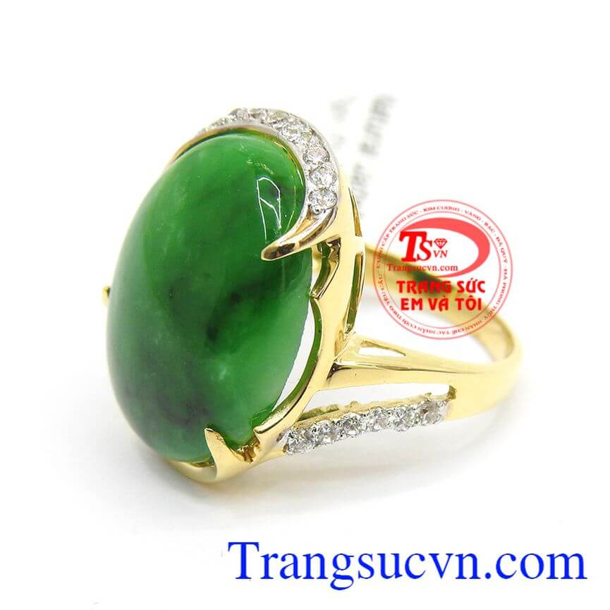 Nhẫn ngọc phỉ thúy mệnh mộc, Nhẫn nữ đá quý, nhẫn nữ cẩm thạch