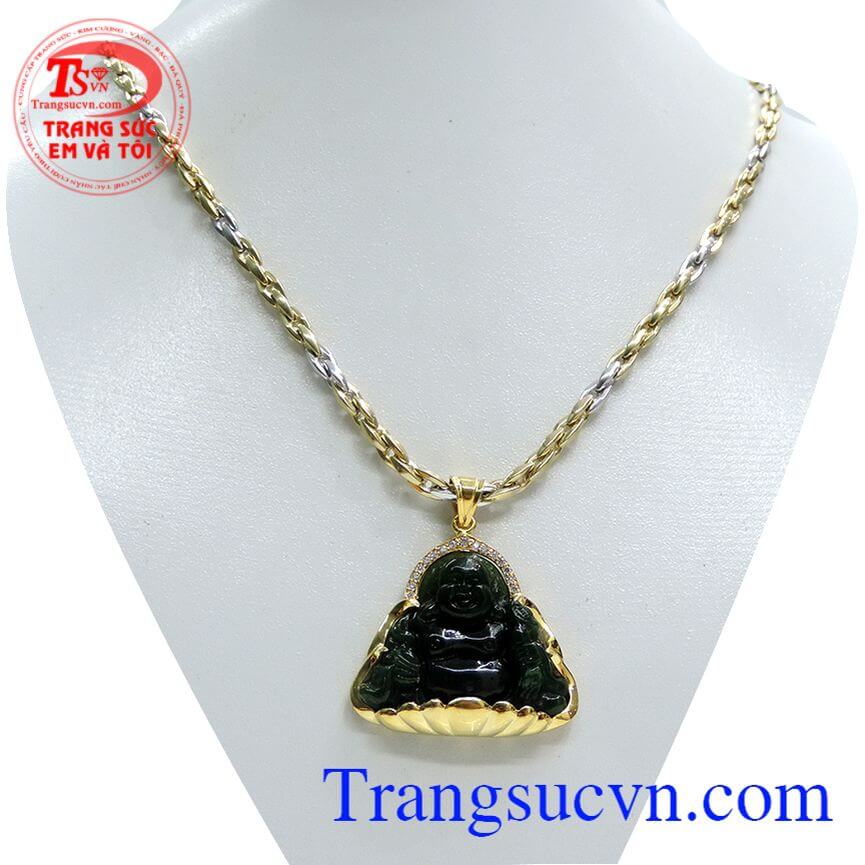 Bộ dây chuyền mặt ngọc di Lặc, trang sức bộ, dây chuyền nam đẹp Bộ dây chuyền mặt ngọc di Lặc, trang sức bộ, dây chuyền nam đẹp