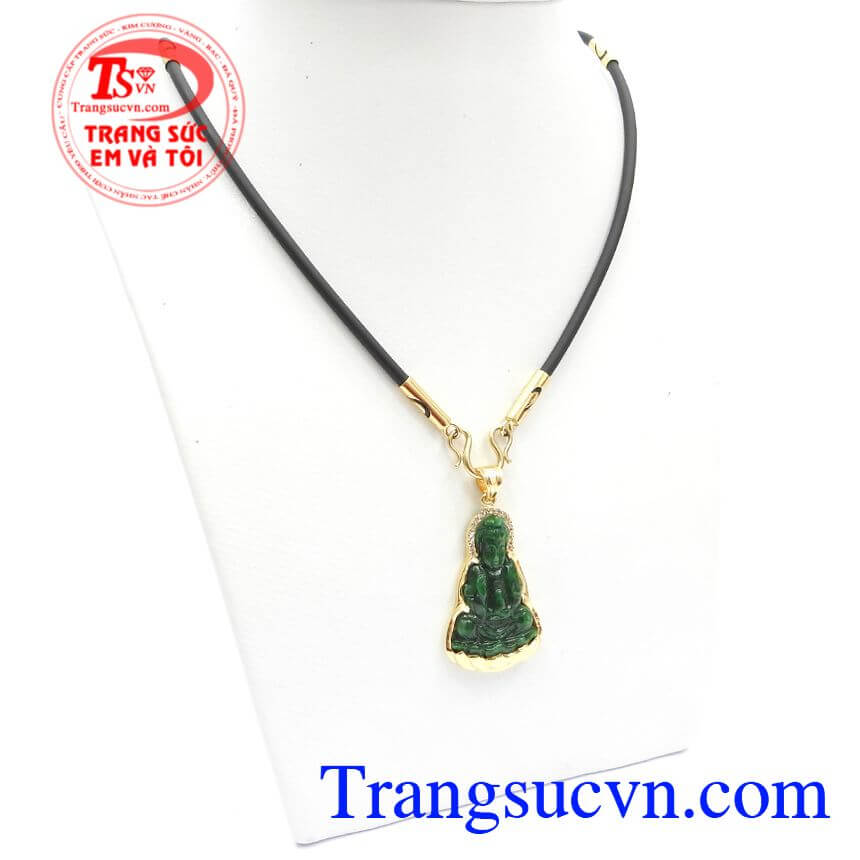 Bộ dây Chuyền Phật Bà Quan Âm Bình An, bộ dây chuyền nam, ngọc cẩm thạch thiên nhiên Bộ dây Chuyền Phật Bà Quan Âm Bình An, bộ dây chuyền nam, ngọc cẩm thạch thiên nhiên
