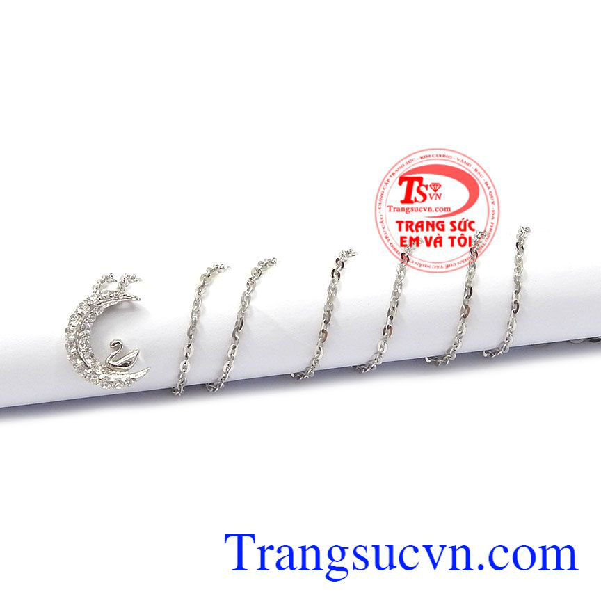 Bộ dây mặt trăng độc đáo, dây chuyền vàng trắng, bộ dây nữ vàng tây Bộ dây mặt trăng độc đáo, dây chuyền vàng trắng, bộ dây nữ vàng tây