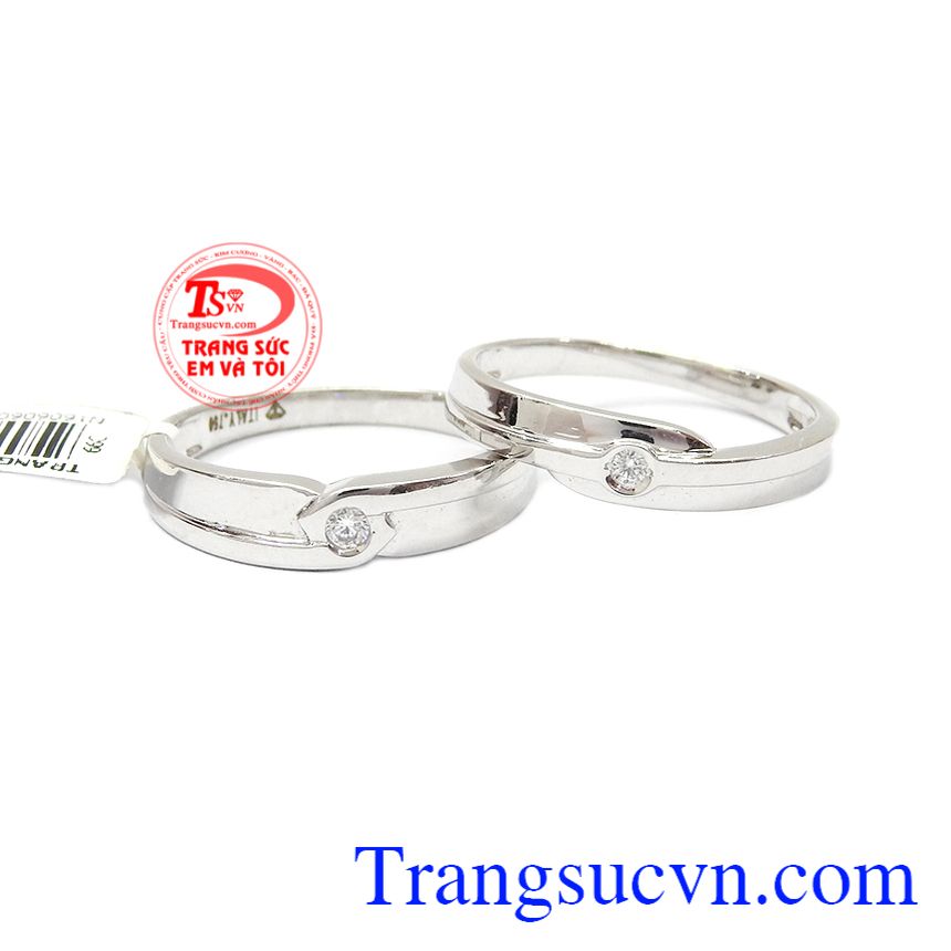 Đôi nhẫn cưới vàng 18k Italy, nhẫn nam vàng trắng, nhẫn nam đẹp Đôi nhẫn cưới vàng 18k Italy, nhẫn nam vàng trắng, nhẫn nam đẹp