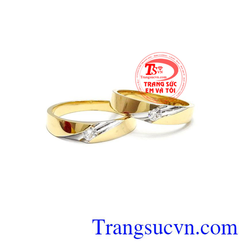 Đôi nhẫn cưới vàng tây 18k, nhẫn cưới vàng tây, nhẫn cưới sang trọng Đôi nhẫn cưới vàng tây 18k, nhẫn cưới vàng tây, nhẫn cưới sang trọng