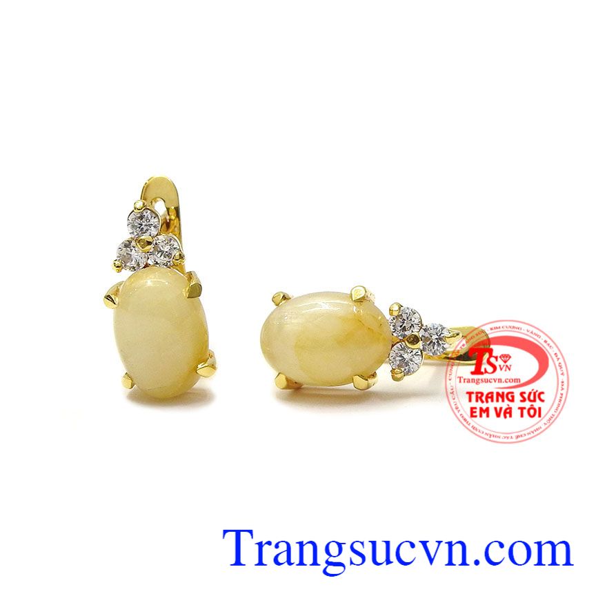 Hoa tai saphir vàng may mắn, hoa tai saphir đẹp, hoa tai vàng tây Hoa tai saphir vàng may mắn, hoa tai saphir đẹp, hoa tai vàng tây