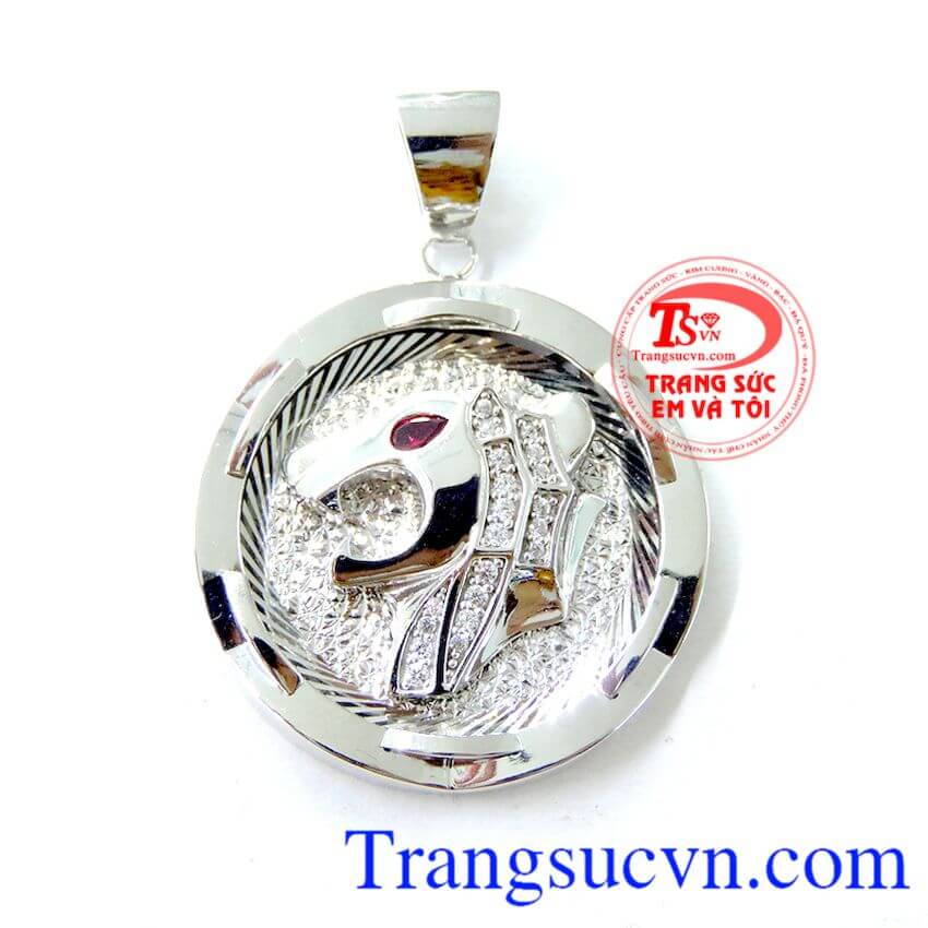 Mặt báo vàng trắng cho phái mạnh, mặt dây nam vàng trắng, mặt dây nam đẹp Mặt báo vàng trắng cho phái mạnh, mặt dây nam vàng trắng, mặt dây nam đẹp