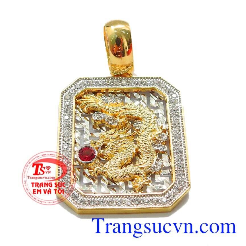 Mặt dây nam mạnh mẽ, mặt dây nam đẹp, mặt dây nam rồng vàng