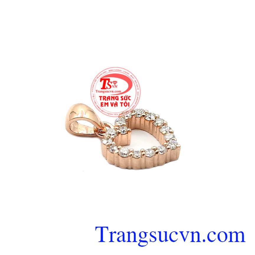 Mặt dây nữ vàng hồng tình yêu, Mặt dây chuyền nữ, Mặt dây vàng sang trọng