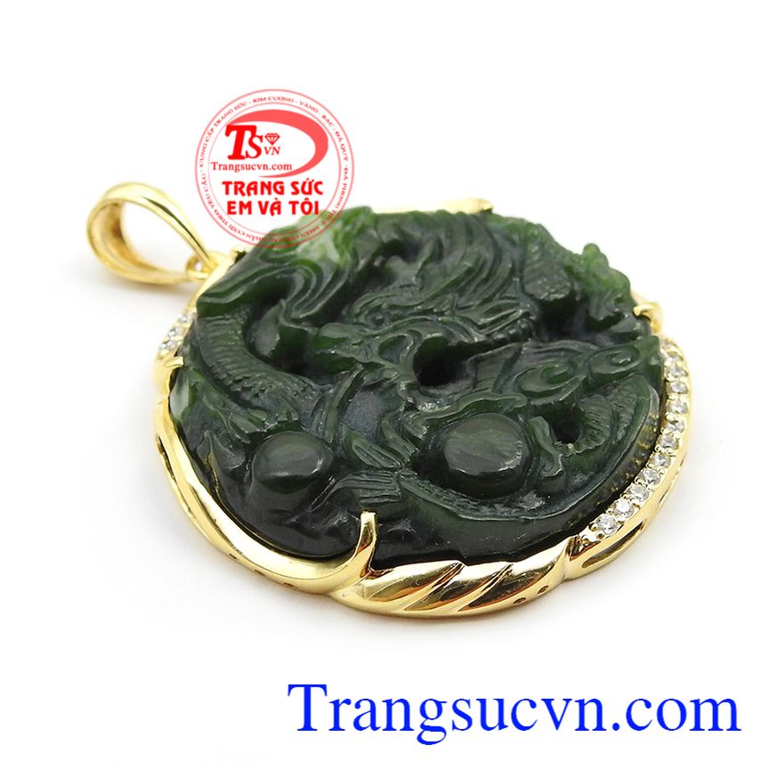 Mặt dây rồng nepherite, mặt dây rồng, mặt dây chuyền vàng tây Mặt dây rồng nepherite, mặt dây rồng, mặt dây chuyền vàng tây